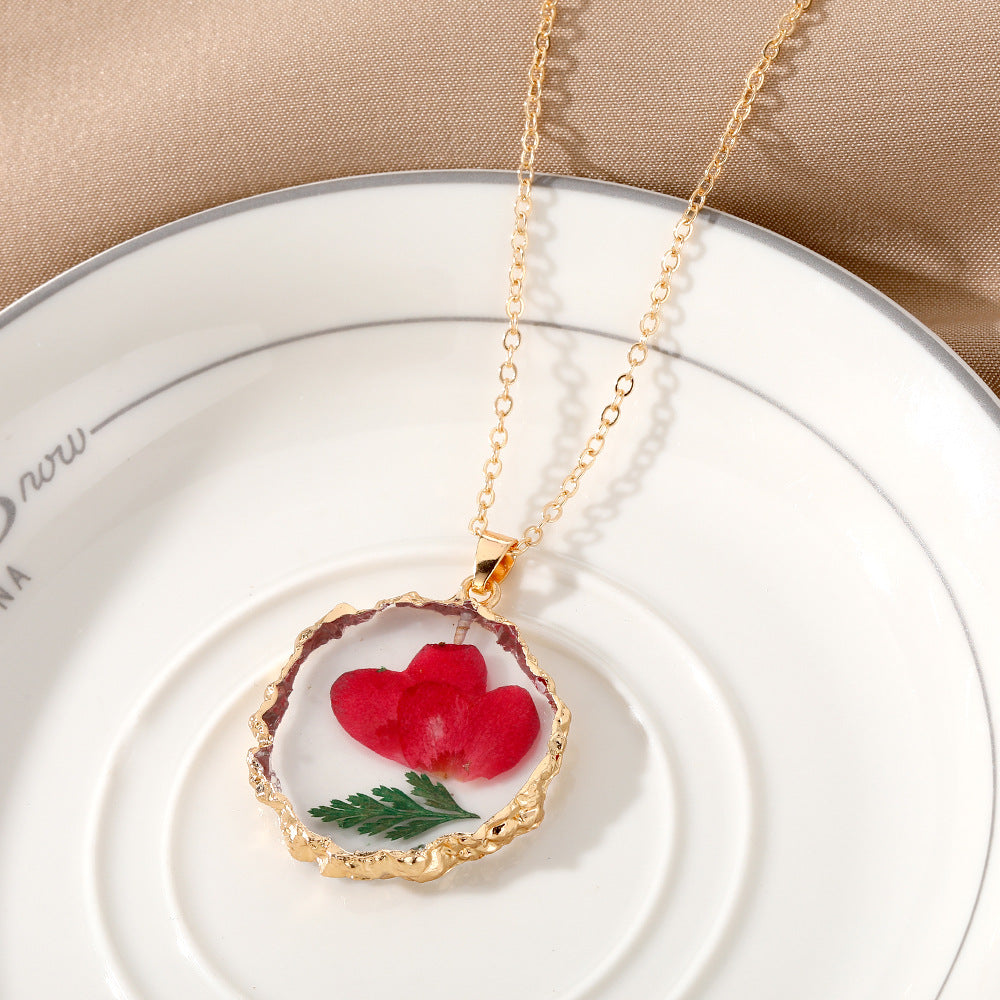 Wholesale December Immortal Flower Necklaces